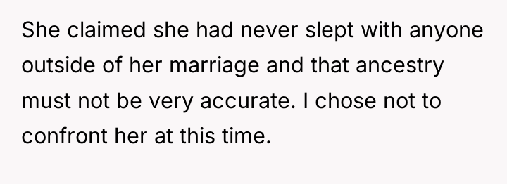 She claimed she had never slept with anyone outside of...