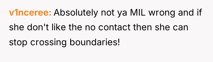 v1nceree Absolutely not ya MIL wrong and if she don't...