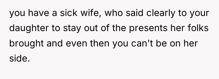 you have a sick wife, who said clearly to your...