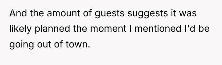 And the amount of guests suggests it was likely planned...