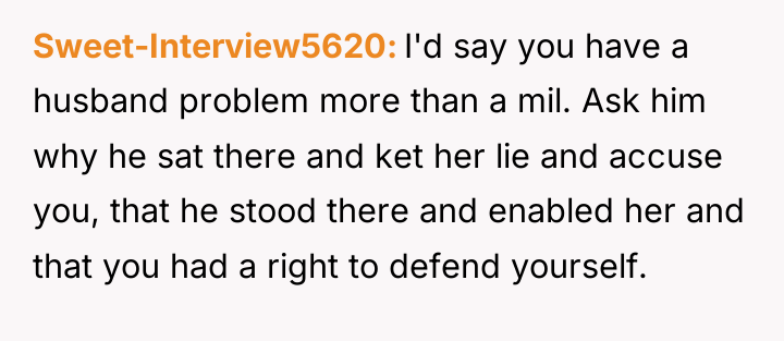 Sweet-Interview5620 I'd say you have a husband problem more than...