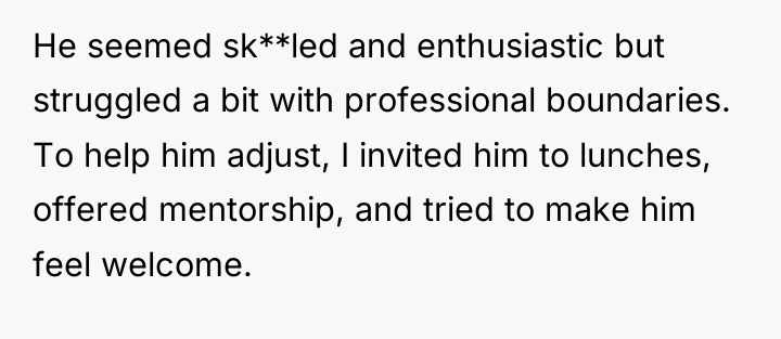 He seemed sk**led and enthusiastic but struggled a bit with...
