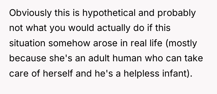 Obviously this is hypothetical and probably not what you would...