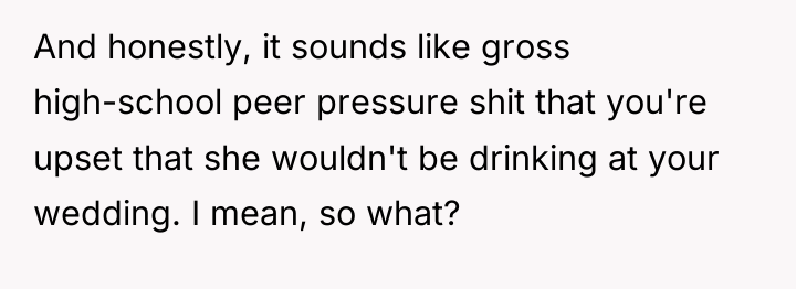And honestly, it sounds like gross high-school peer pressure shit...