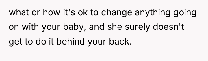 what or how it's ok to change anything going on...