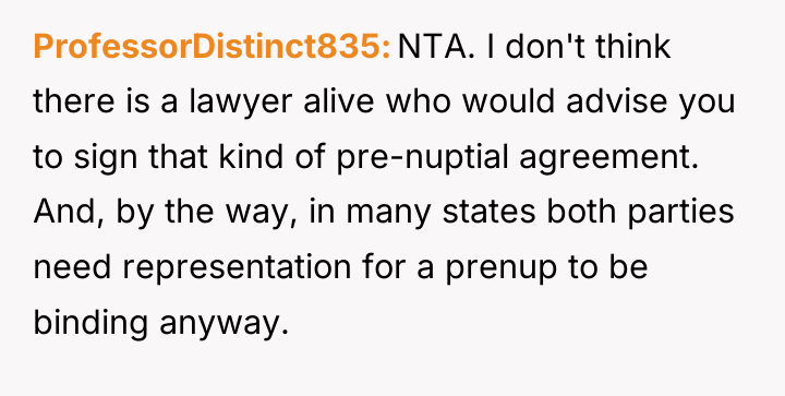 ProfessorDistinct835 NTA. I don't think there is a lawyer alive...