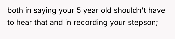 both in saying your 5 year old shouldn't have to...