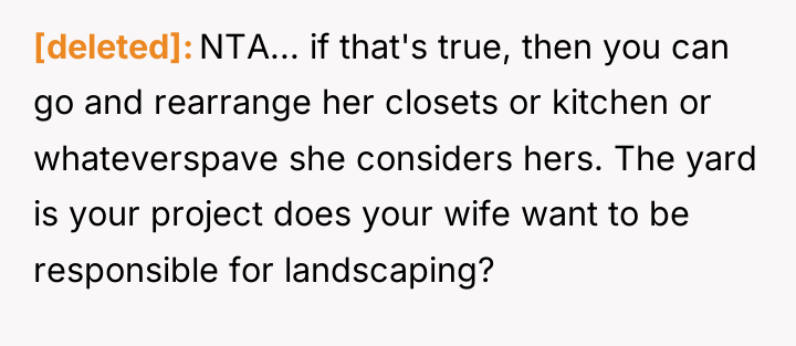 [deleted] NTA... if that's true, then you can go and...