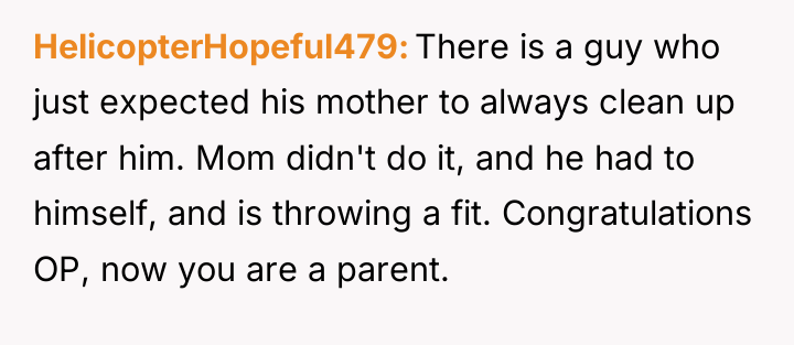 HelicopterHopeful479 There is a guy who just expected his mother...
