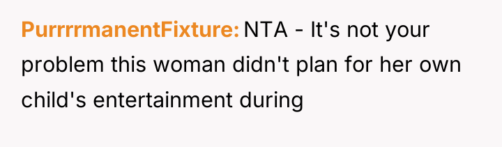 PurrrrmanentFixture NTA - It's not your problem this woman didn't...