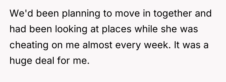 We'd been planning to move in together and had been...