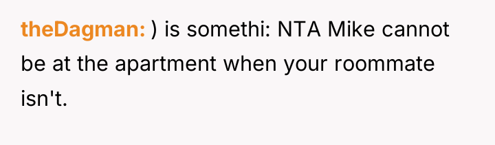 theDagman ) is somethi: NTA Mike cannot be at the...