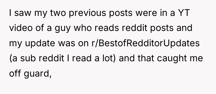 I saw my two previous posts were in a YT...