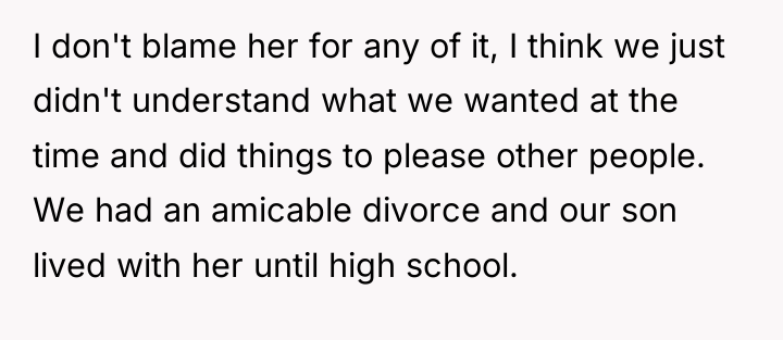 I don't blame her for any of it, I think...