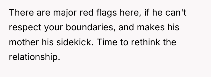 There are major red flags here, if he can't respect...