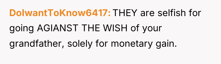 DoIwantToKnow6417 THEY are selfish for going AGIANST THE WISH of...