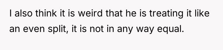 I also think it is weird that he is treating...