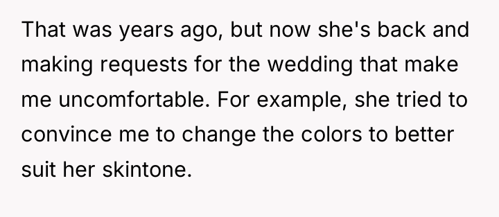 That was years ago, but now she's back and making...