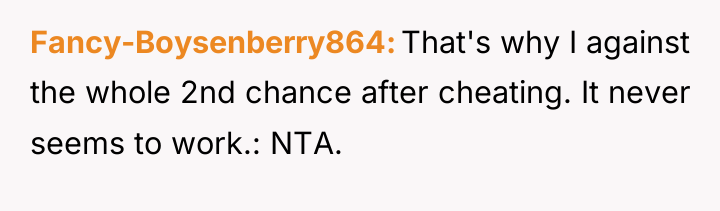 Fancy-Boysenberry864 That's why I against the whole 2nd chance after...