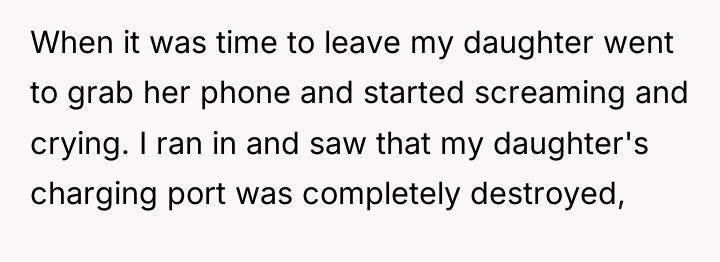 When it was time to leave my daughter went to...