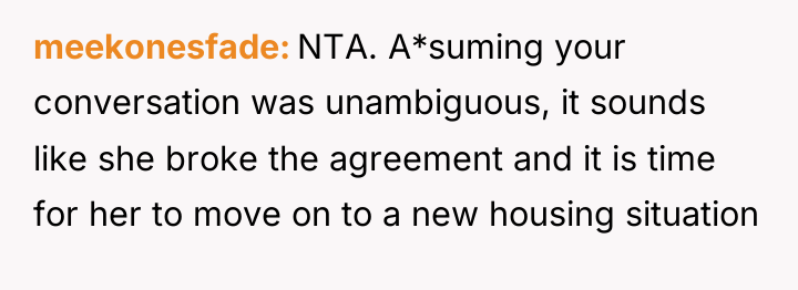 meekonesfade NTA. A*suming your conversation was unambiguous, it sounds like...