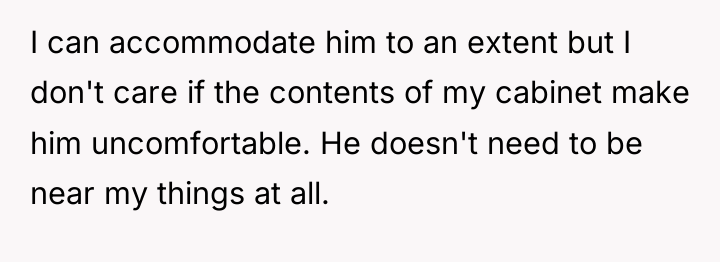I can accommodate him to an extent but I don't...