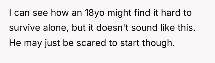 I can see how an 18yo might find it hard...