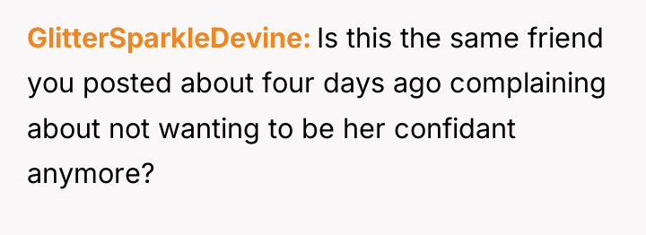 GlitterSparkleDevine Is this the same friend you posted about four...