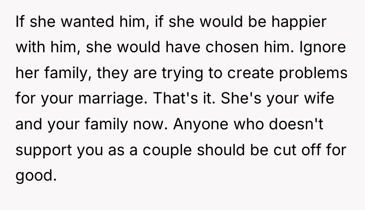 If she wanted him, if she would be happier with...