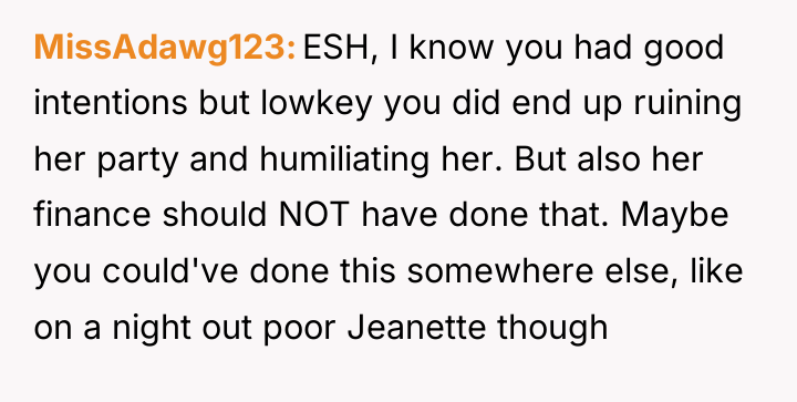 MissAdawg123 ESH, I know you had good intentions but lowkey...