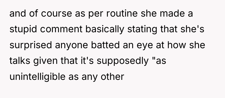 and of course as per routine she made a stupid...