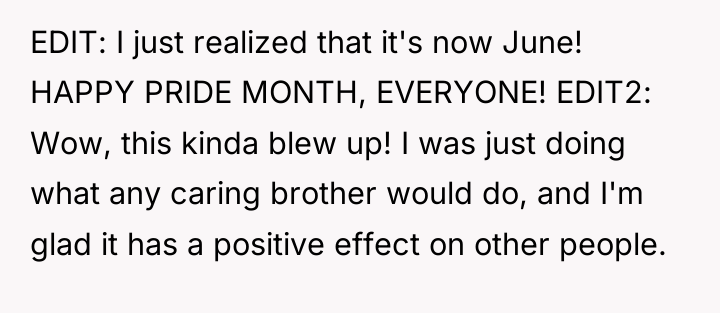 EDIT: I just realized that it's now June! HAPPY PRIDE...