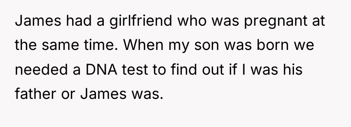 James had a girlfriend who was pregnant at the same...