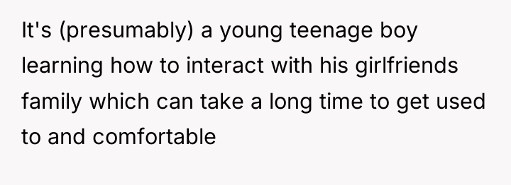 It's (presumably) a young teenage boy learning how to interact...