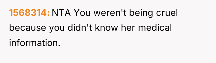 1568314 NTA You weren't being cruel because you didn't know...