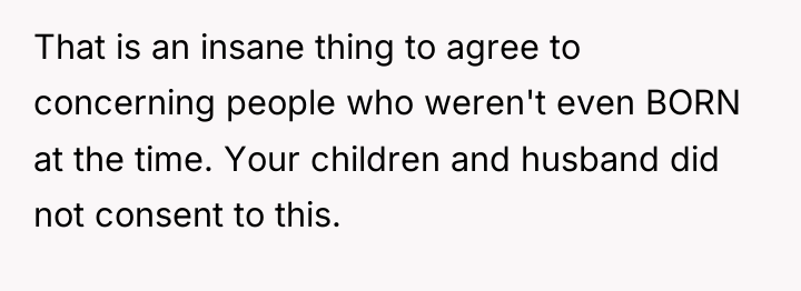 That is an insane thing to agree to concerning people...