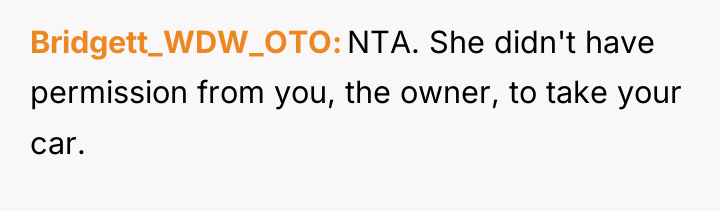 Bridgett_WDW_OTO NTA. She didn't have permission from you, the owner,...