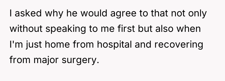 I asked why he would agree to that not only...
