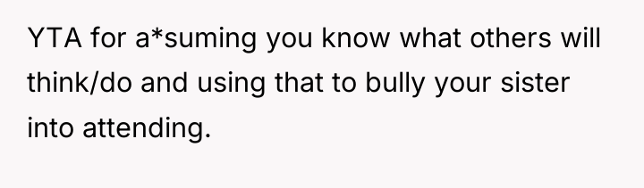 YTA for a*suming you know what others will think/do and...
