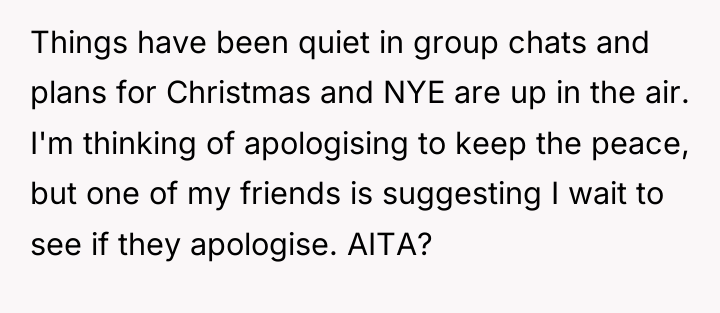 Things have been quiet in group chats and plans for...