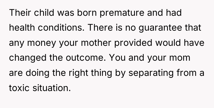 Their child was born premature and had health conditions. There...