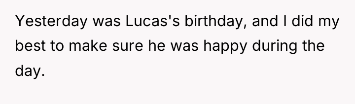 Yesterday was Lucas's birthday, and I did my best to...