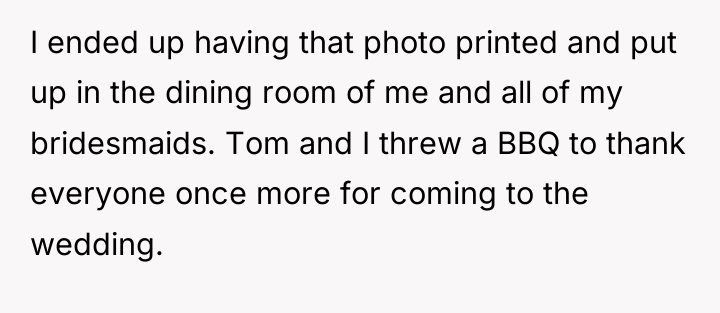 I ended up having that photo printed and put up...