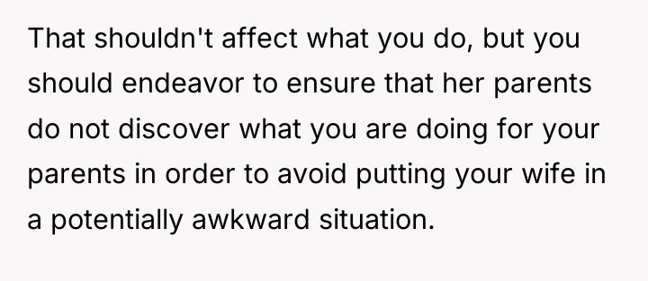 That shouldn't affect what you do, but you should endeavor...