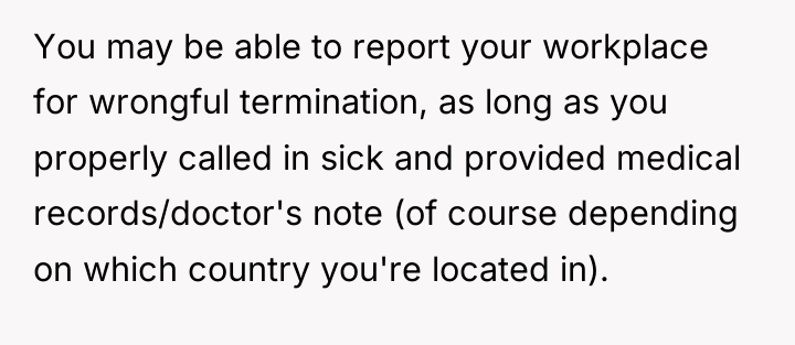 You may be able to report your workplace for wrongful...
