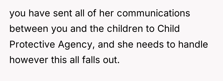 you have sent all of her communications between you and...