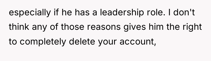 especially if he has a leadership role. I don't think...