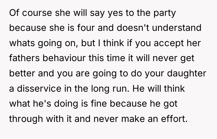 Of course she will say yes to the party because...