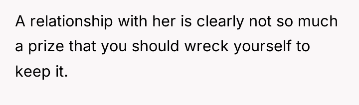 A relationship with her is clearly not so much a...