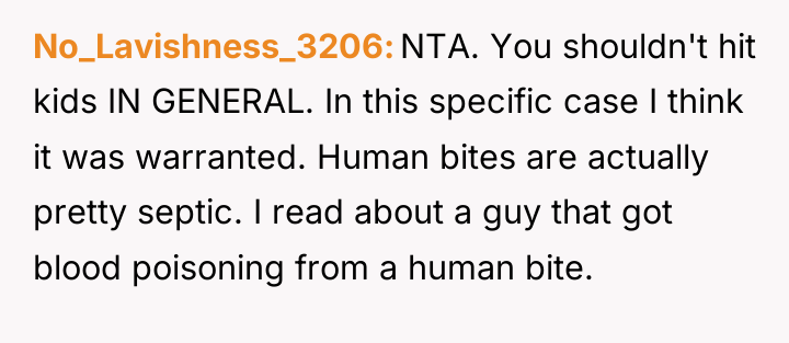 No_Lavishness_3206 NTA. You shouldn't hit kids IN GENERAL. In this...